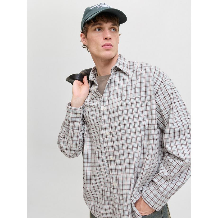 JACK & JONES Camicia a Quadri Maniche Lunghe  