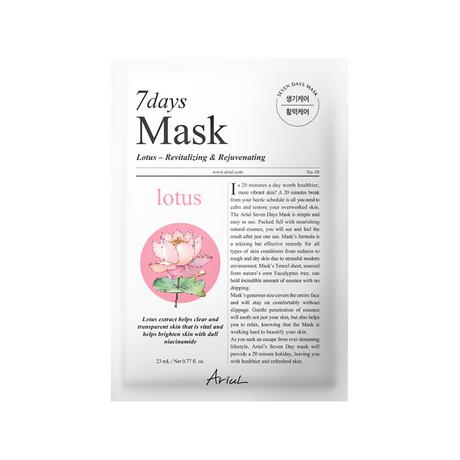 Ariul  7Days Mask Lotus - Revitalizing & Rejuvenating 