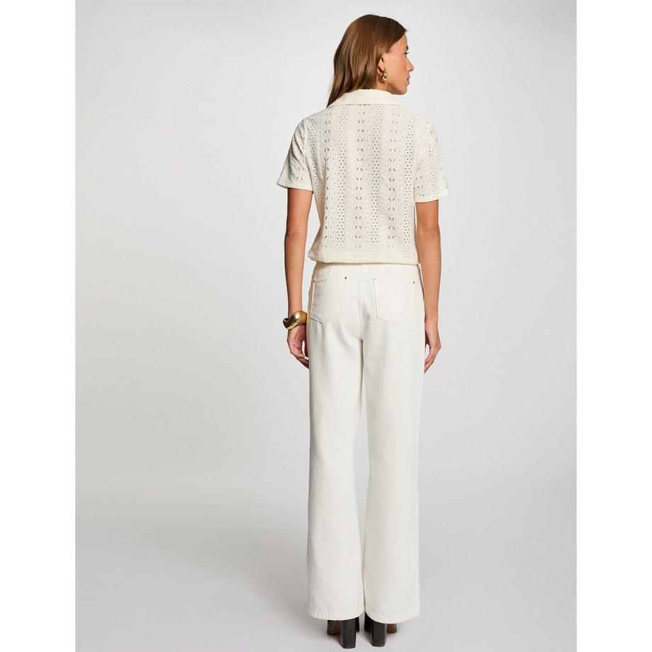 MORGAN Camicia a occhielli a maniche corte  