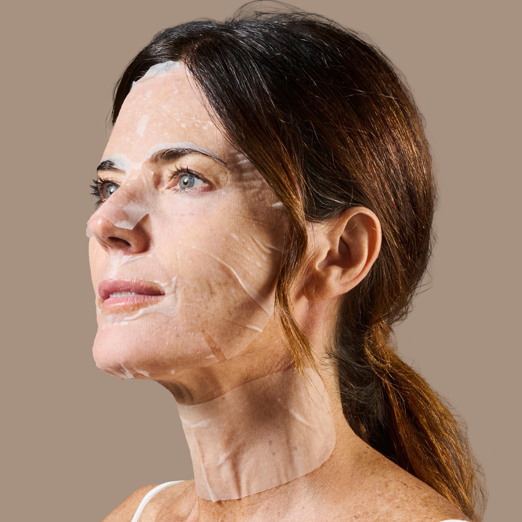 iroha  Tissue Face & Neck Mask - Collagen - Anti-Wrinkles & Pro-Age -  Biodegradable 