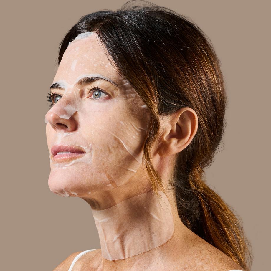 iroha  Tissue Face & Neck Mask - Collagen - Anti-Wrinkles & Pro-Age -  Biodegradable 