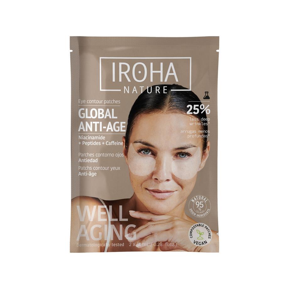 iroha  Nature Sheet Eye Patches With Niacinamide, Caffeine And Peptides  