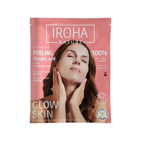 iroha  Tissue Face Mask Glycolic Acid - Glow Peeling - Biodegradable 