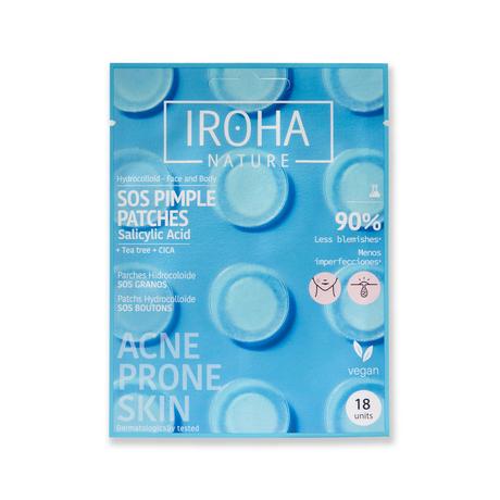 iroha  Nature Sos Pimple Patches With Salicylic Acid, Tea Tree And Centella Asiatica (Cica) 