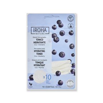 10 Hydrating And Soothing Toner Pads With Cica, Panthenol And Blueberry