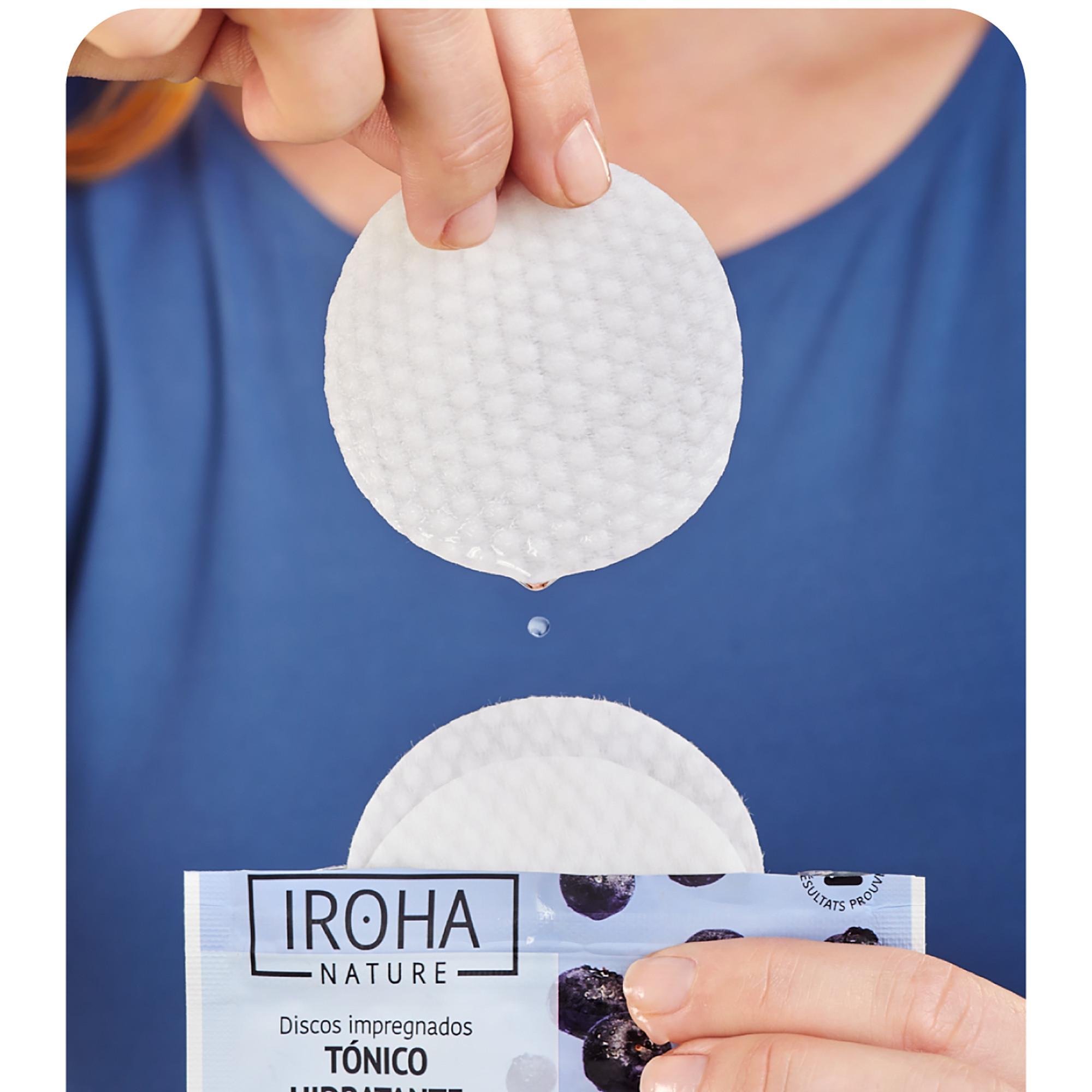 iroha  10 Hydrating And Soothing Toner Pads With Cica, Panthenol And Blueberry 