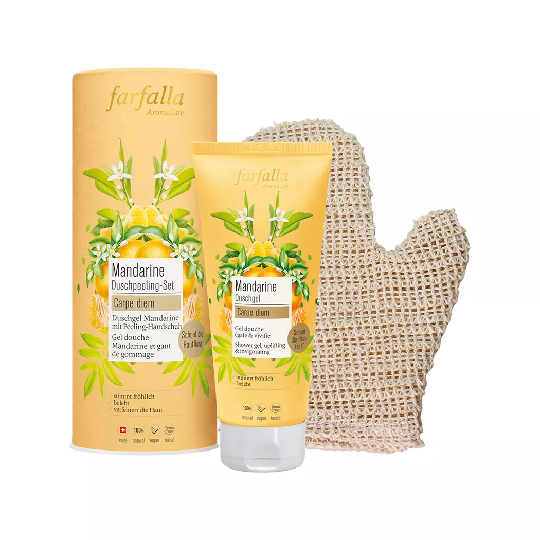 farfalla - Mandarine Duschpeeling-Set, Set