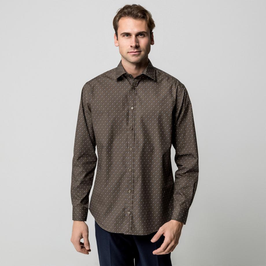 Manor Man Camicia Uomo Maniche Lunghe Fantasia  