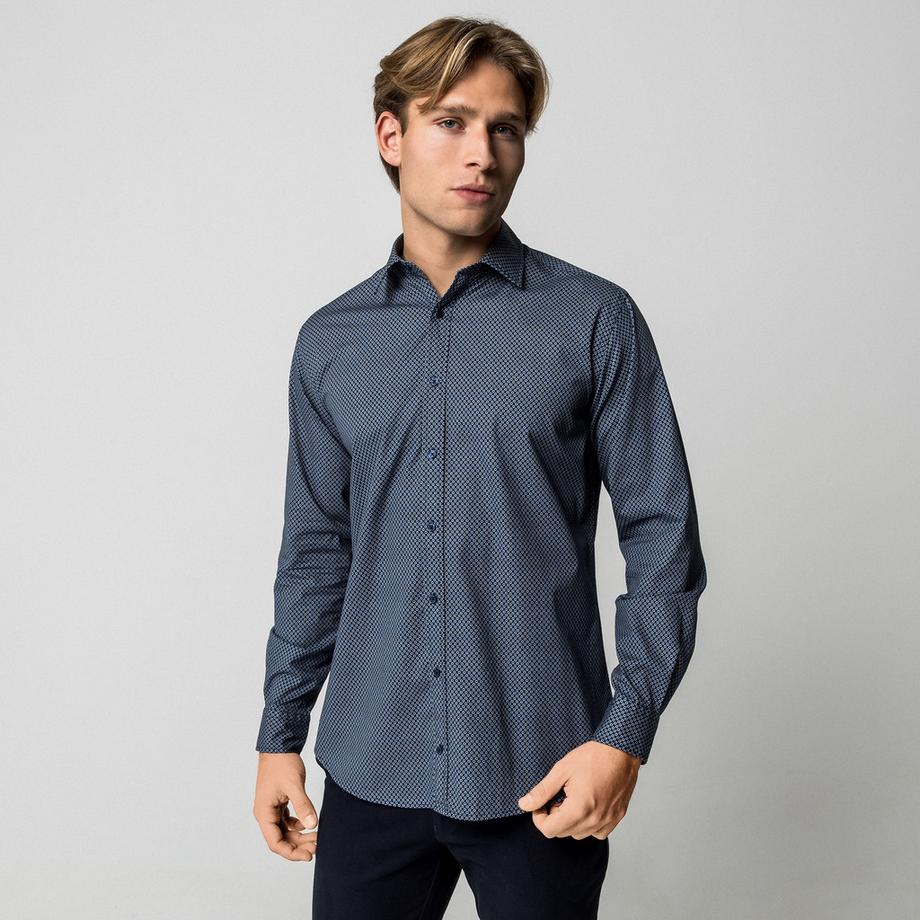 Manor Man Chemise Manches Longues Motif Coupe Classique  