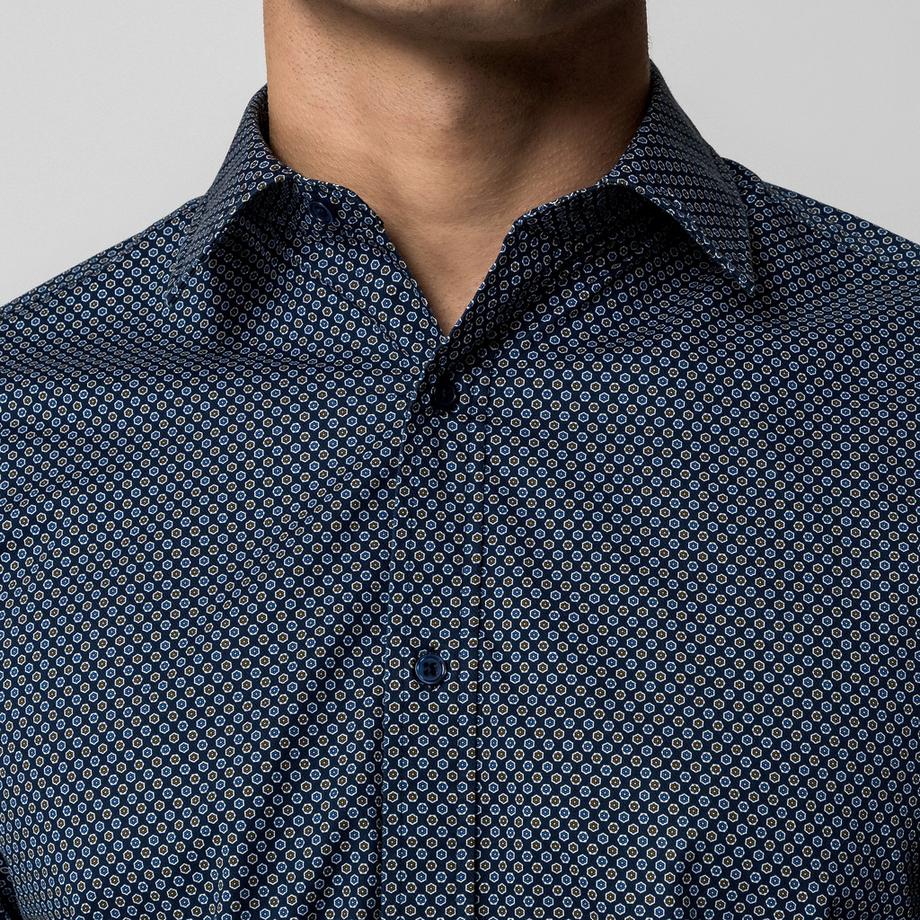 Manor Man Chemise Manches Longues Motif Coupe Classique  