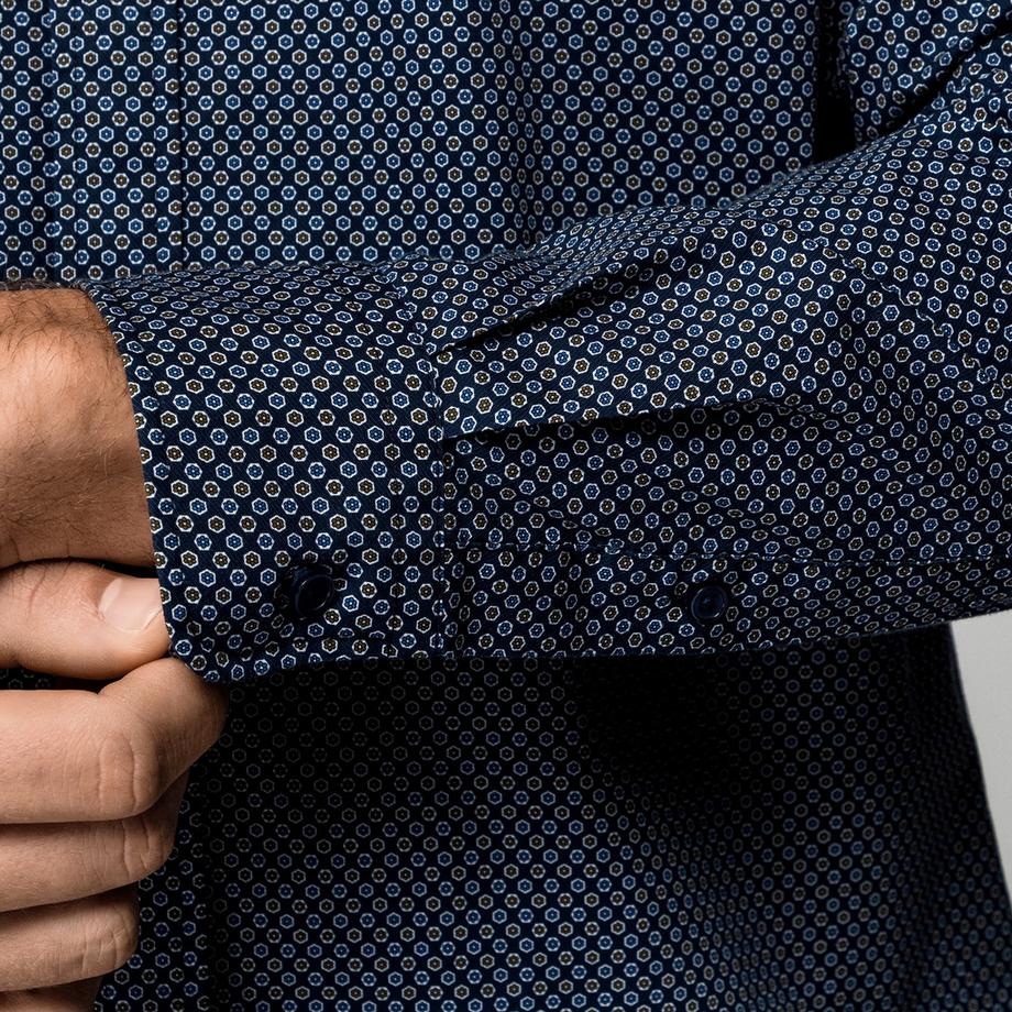 Manor Man Chemise Manches Longues Motif Coupe Classique  