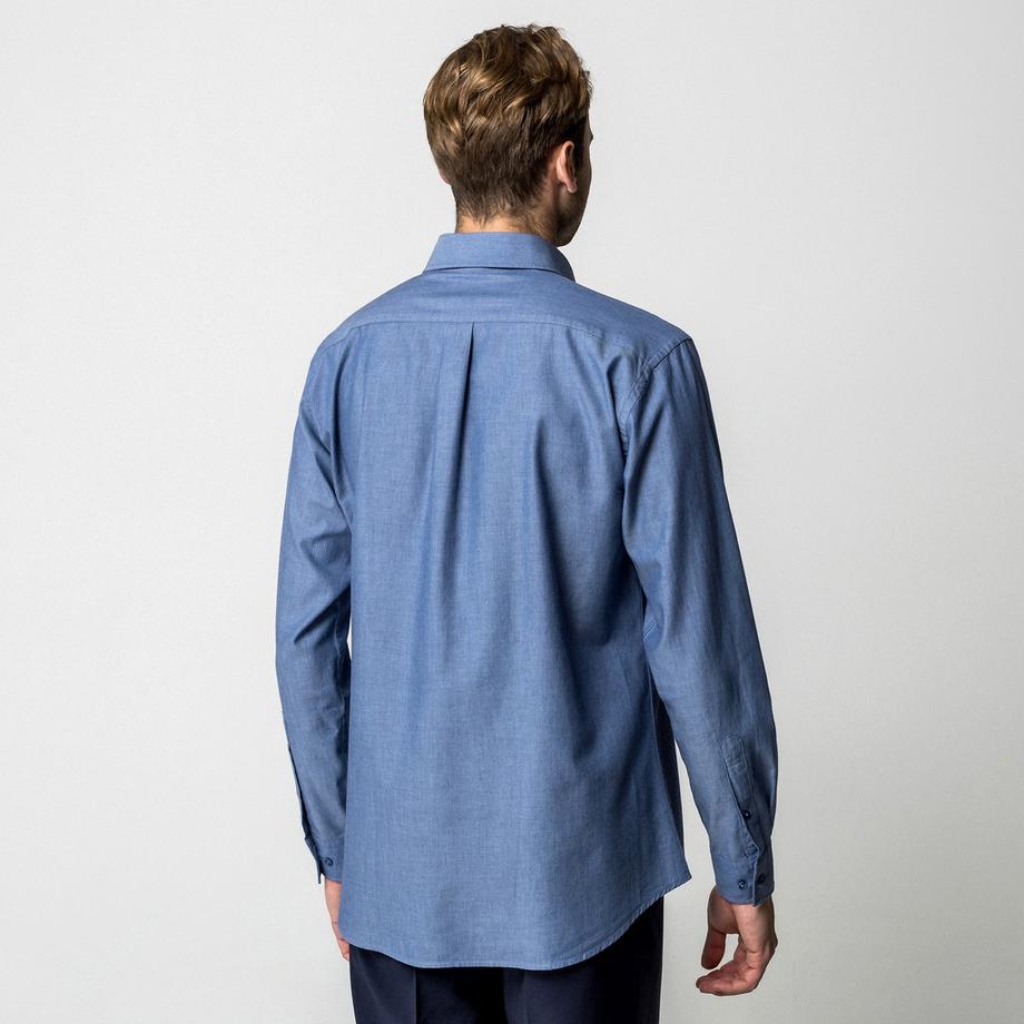 Manor Man Camicia Melange Classic Fit Maniche Lunghe  