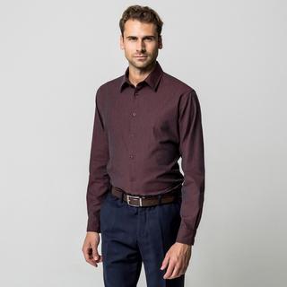 Manor Man Meliertes Classic Fit Langarmhemd  