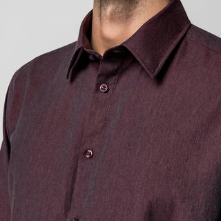 Manor Man Meliertes Classic Fit Langarmhemd  