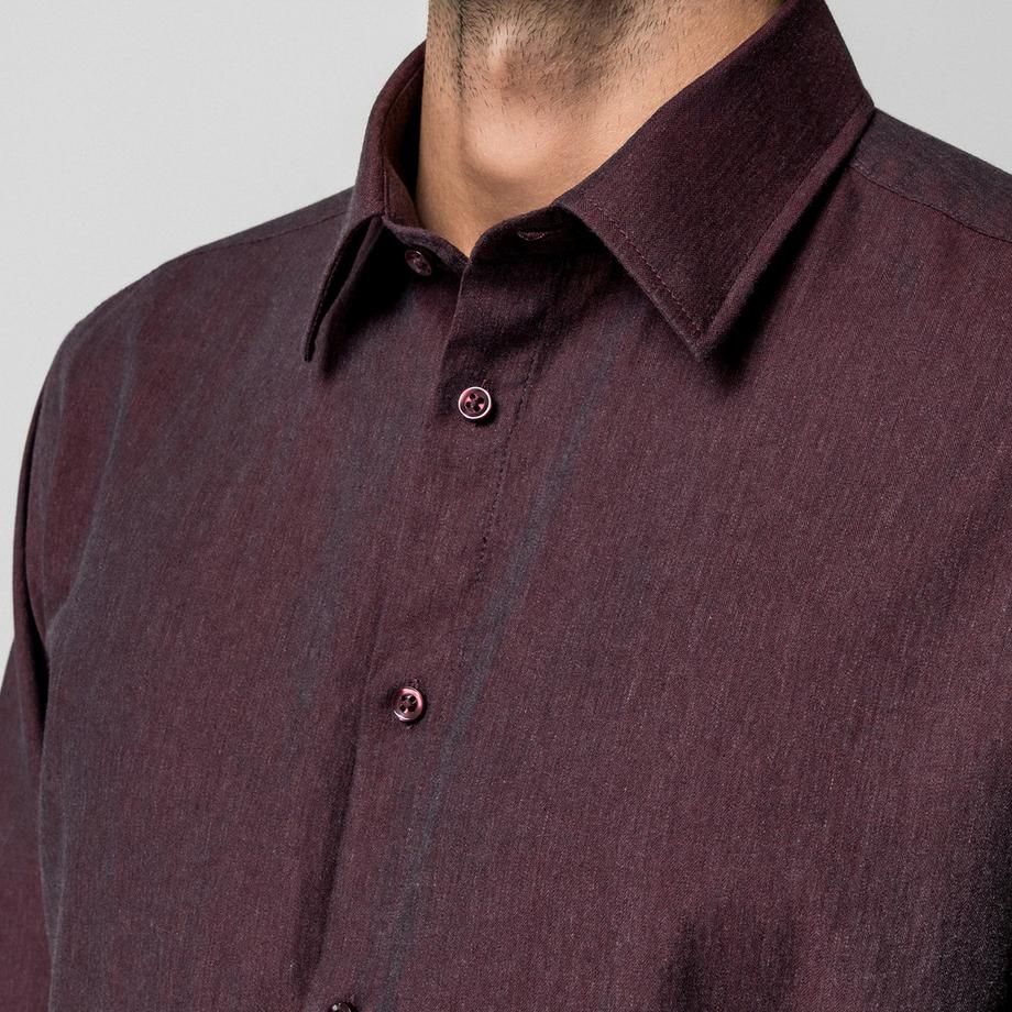 Manor Man Chemise Melange Classic Fit Manches Longues  