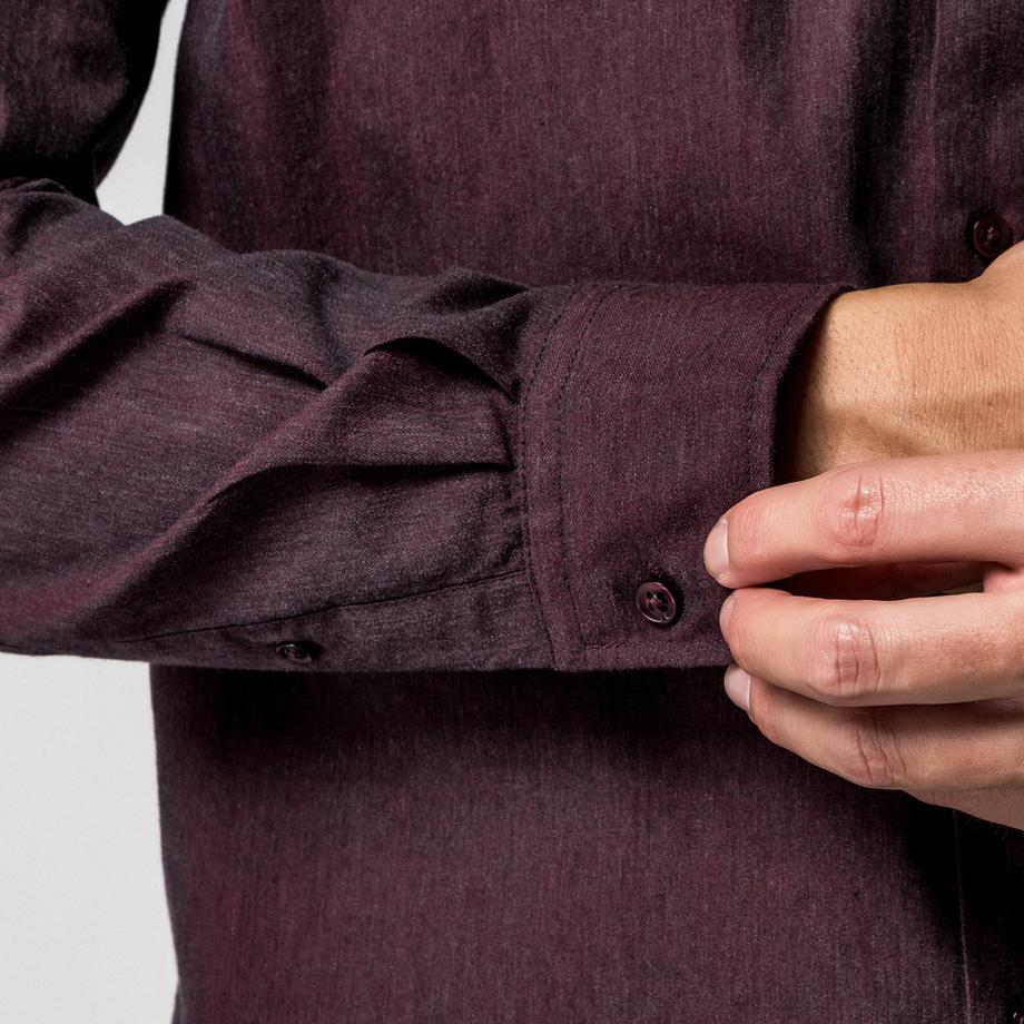 Manor Man Chemise Melange Classic Fit Manches Longues  