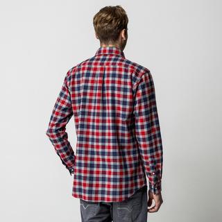 Manor Man Camicia a Quadri Maniche Lunghe  