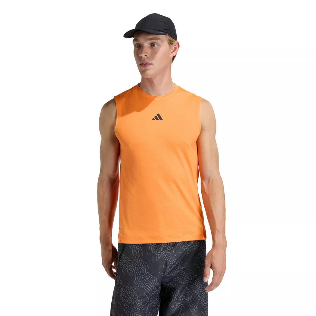 Adidas T-shirt Sans Manches D4t Primelift 3 Stripes Pure Orange L 2