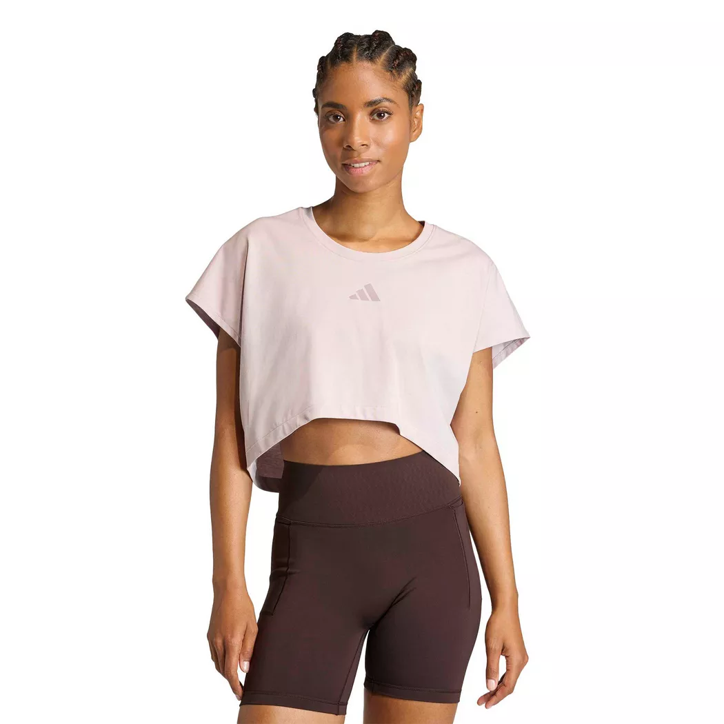adidas Sportswear W 3S SJ T T-Shirt Powder Plum/White Size S 2