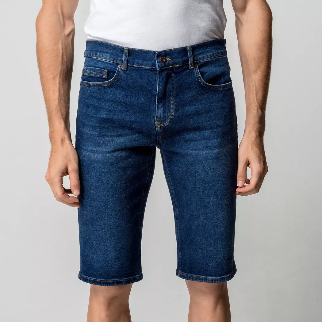 Manor Man - Jeansshorts, für Herren, Blau Denim, Größe M