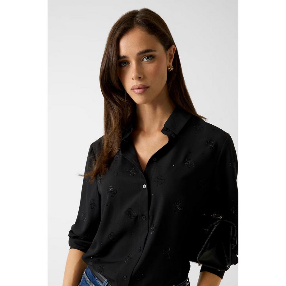 GUESS Camicetta a maniche lunghe con fantasia  
