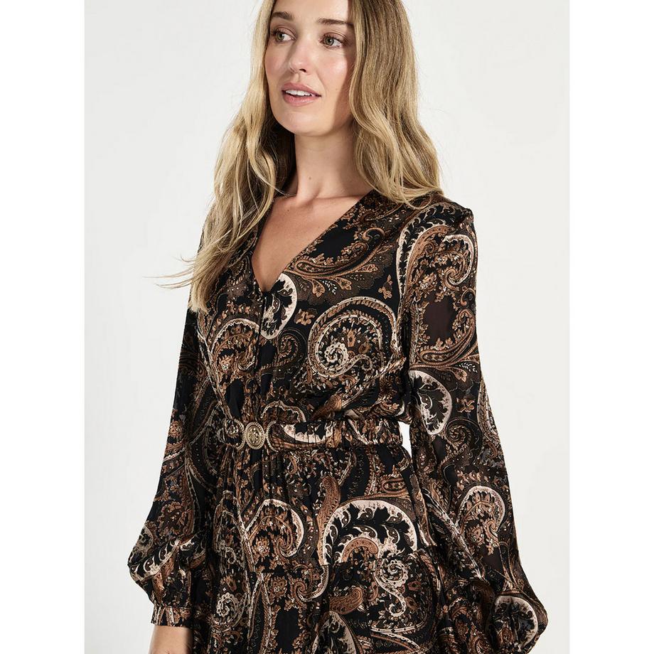 GUESS Vestito a maniche lunghe con motivo Paisley  