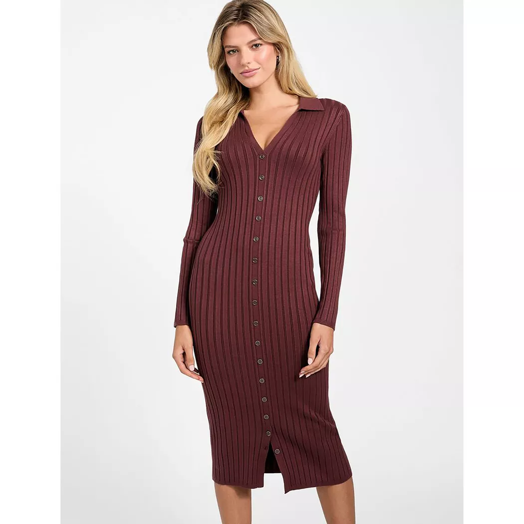 Guess - Kleid, für Damen, Bordeaux, Größe XL