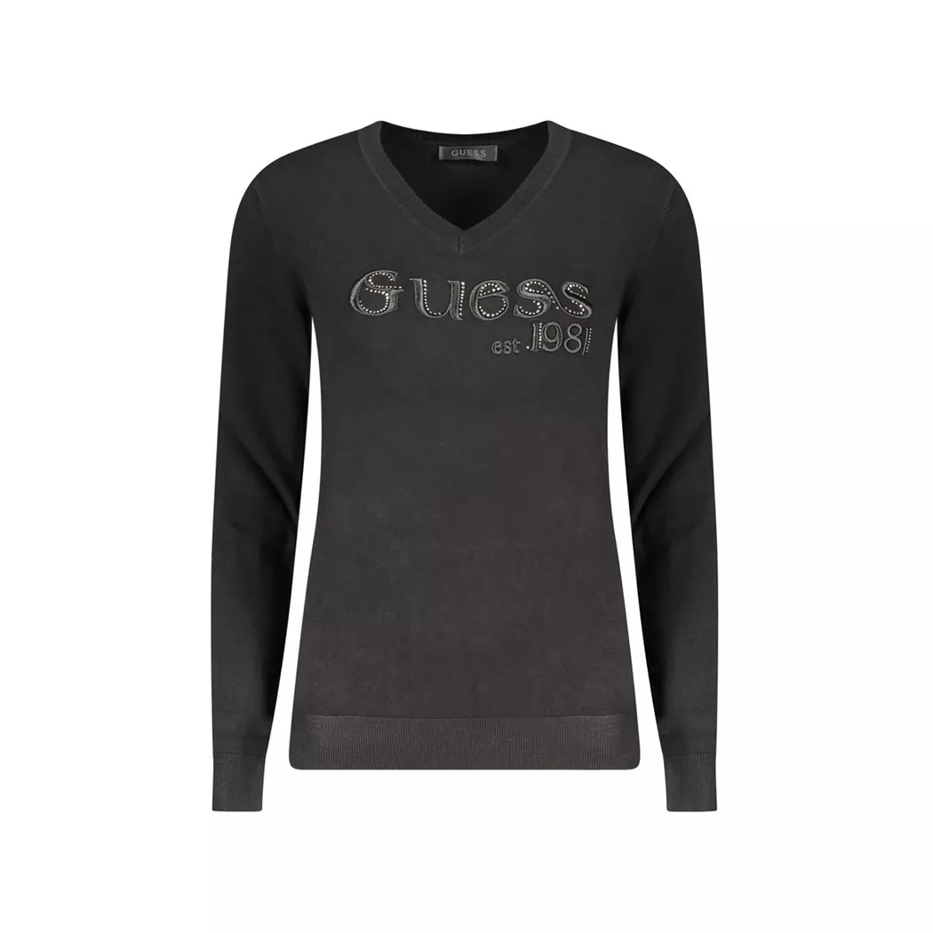 Guess pour femme. W6RR49Z2NQ2 T-shirt Sasha noir (XS), Casuel, Viscose, Manche longue 3