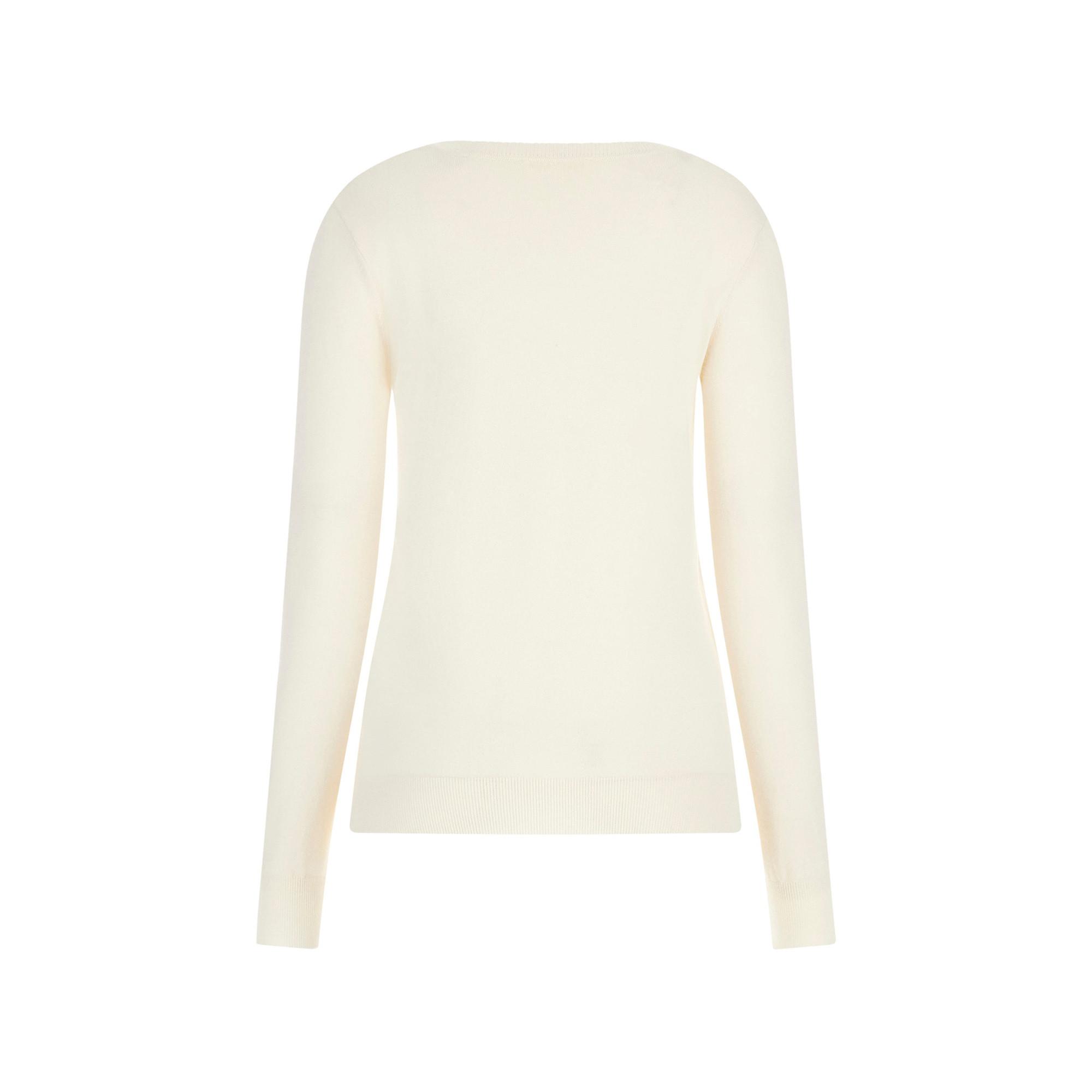 GUESS V-Ausschnitt Pullover mit Strass-Logo  