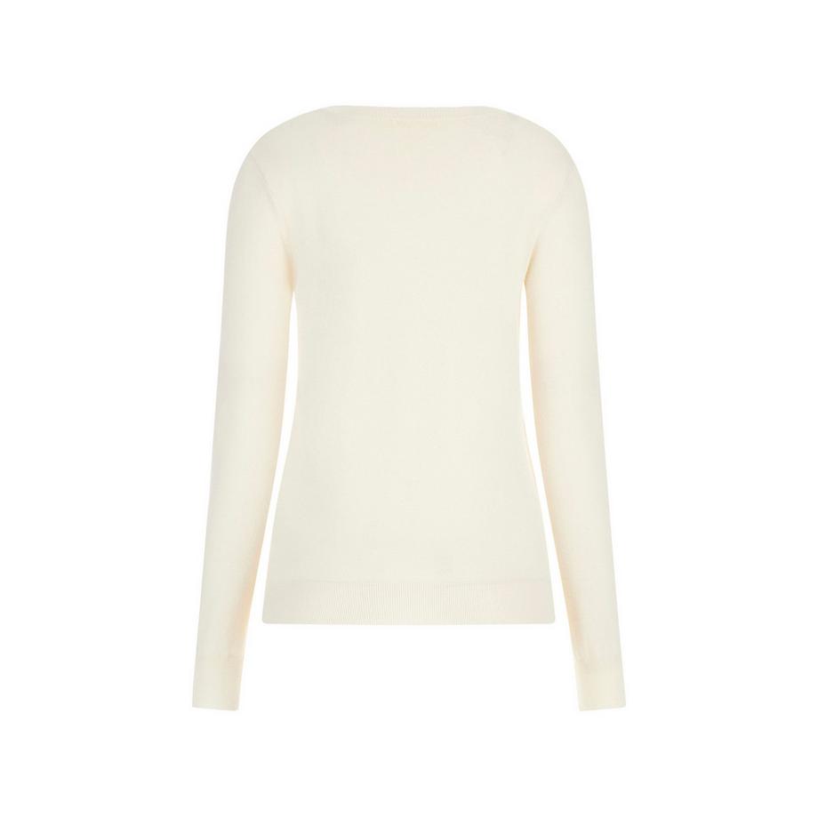 GUESS Pullover Col V avec Logo Strass  