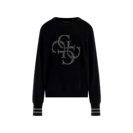 GUESS Pullover Rundhals Ballonärmel  