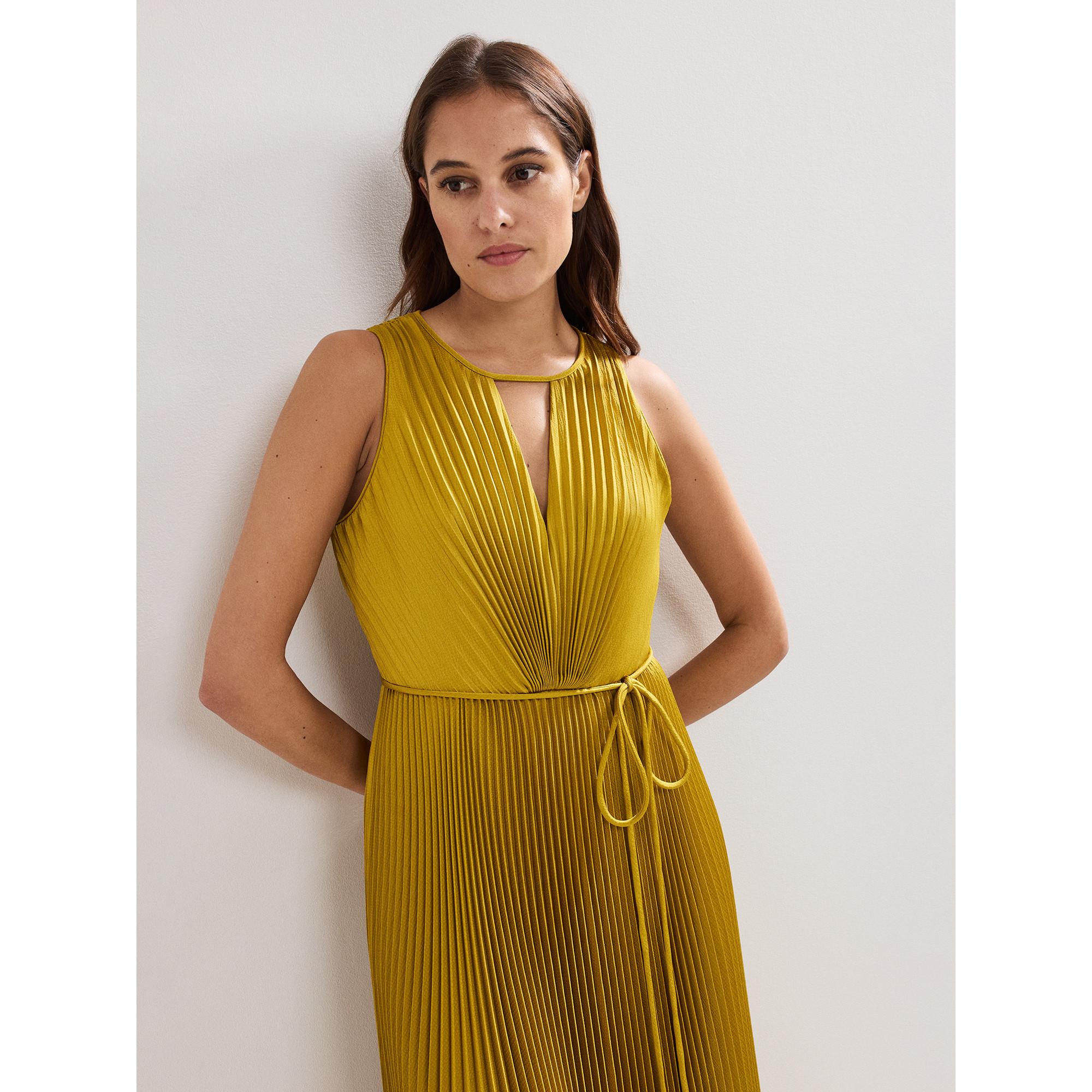 Phase Eight Dionne Ärmelloses Plissiertes Maxikleid  