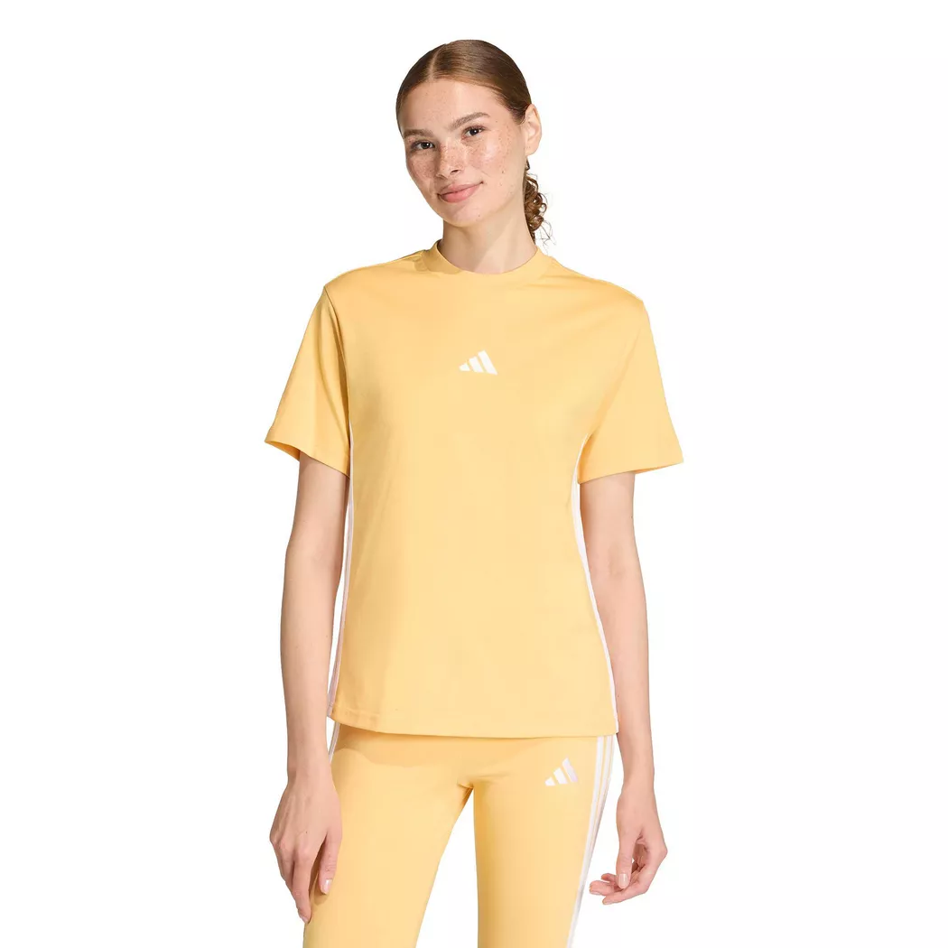Adidas T-shirt à Manches Courtes Essentials 3 Stripes Cotton Semi Ice Tangerine / White L Femme
