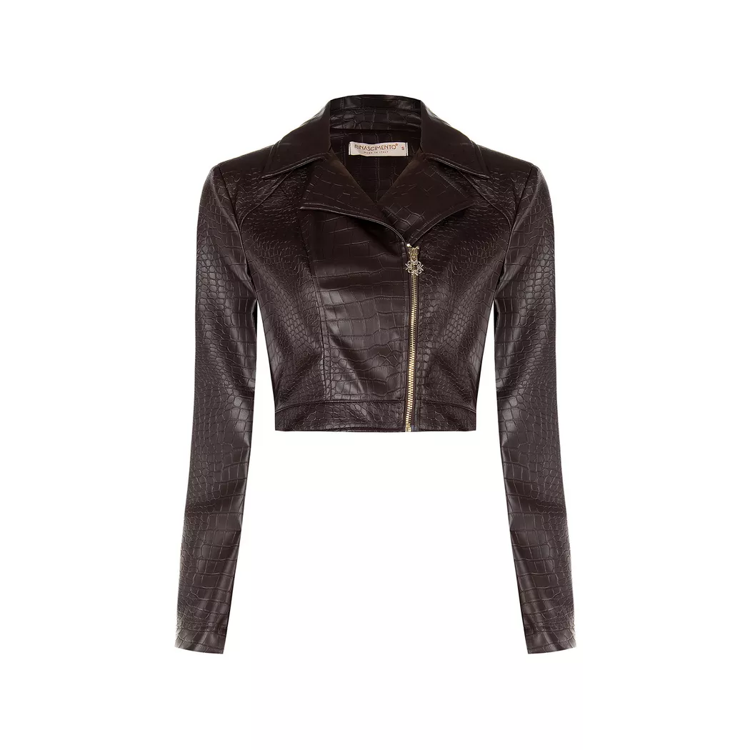 Rinascimento - Bikerjacke, für Damen, Braun, Größe M