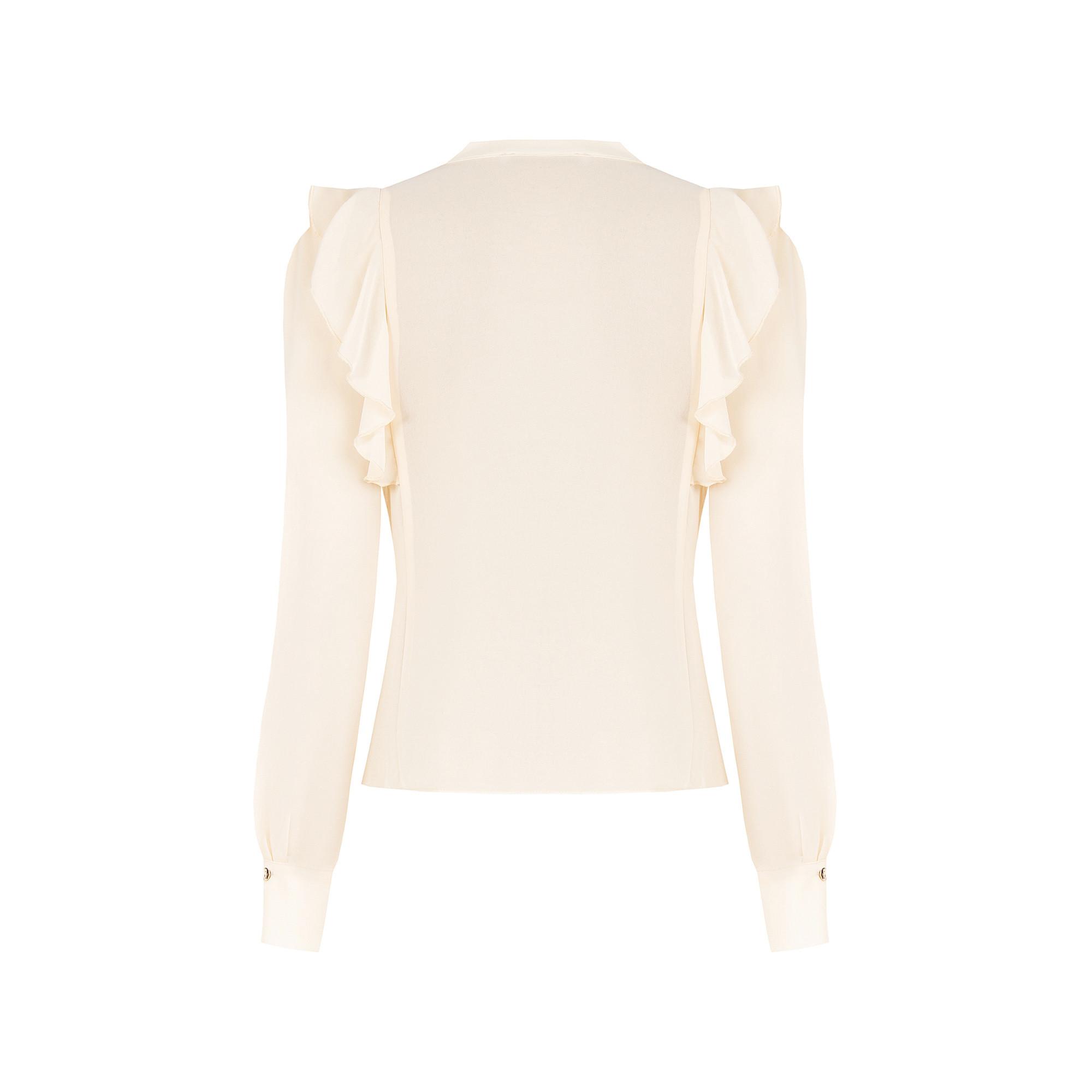 RINASCIMENTO Langarmbluse mit Rüschen  