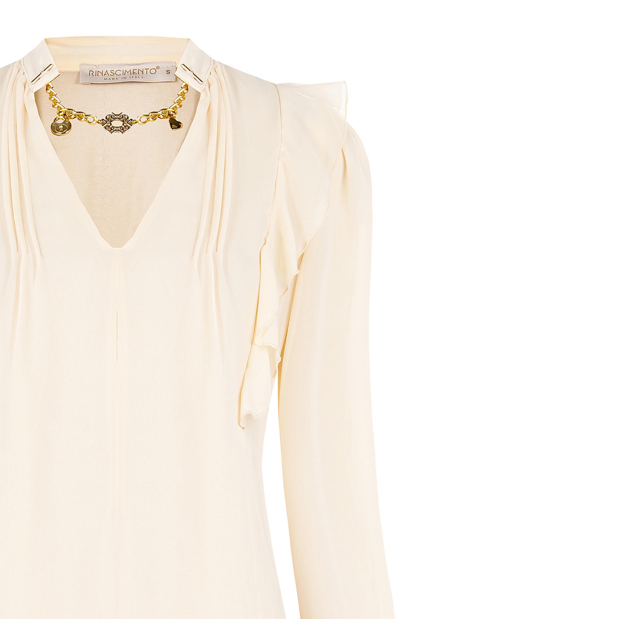 RINASCIMENTO Langarmbluse mit Rüschen  