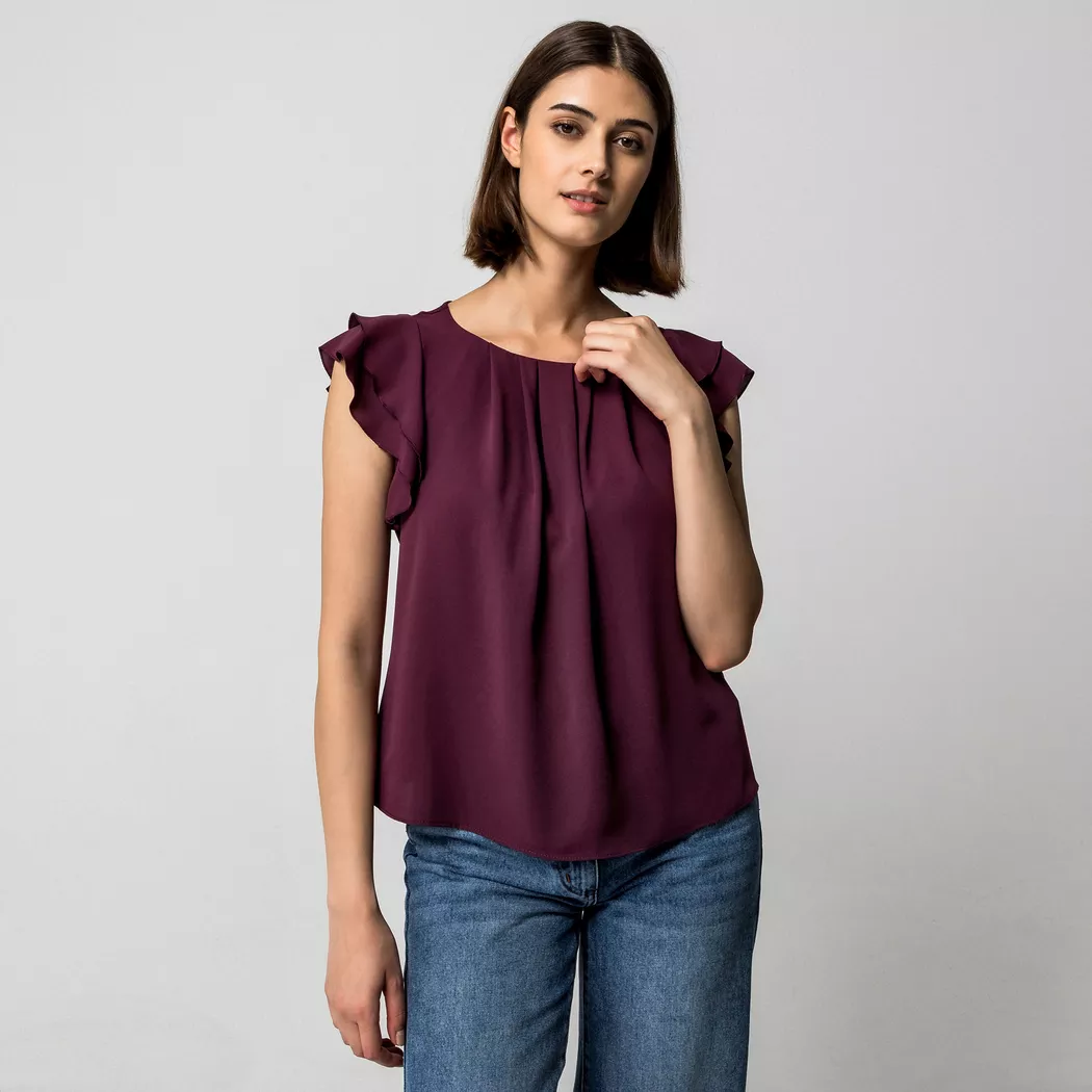 Rinascimento - Bluse, für Damen, Bordeaux, Größe XS