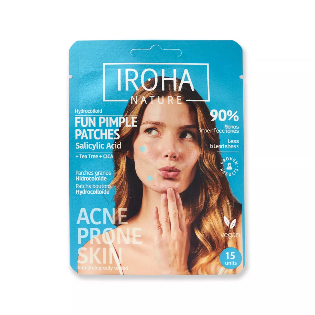 IROHA Nature Funny Buttons Hydrocolloid Patches 15 Pack
