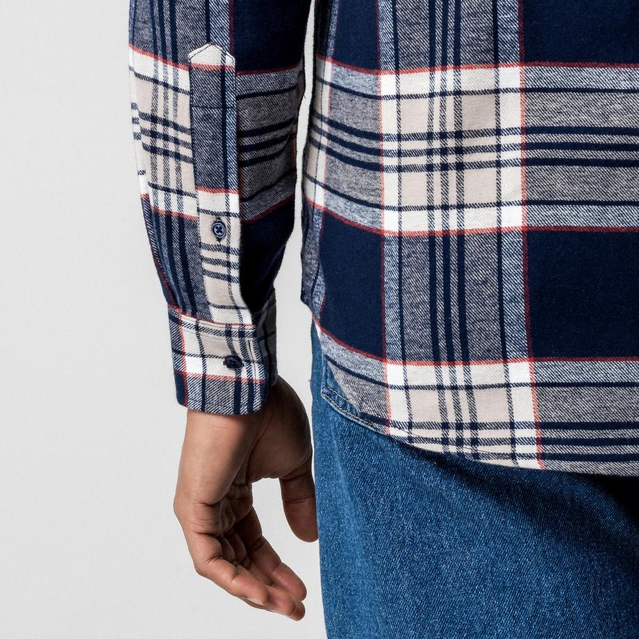 Manor Man Chemise à Carreaux Manches Longues Regular Fit  