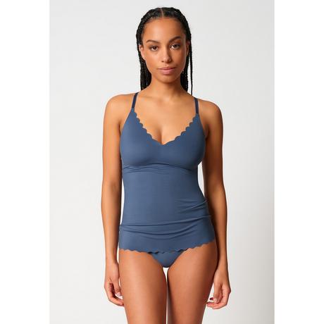 Skiny Micro Essentials Top Spalline Sottili Bordo Festonato  