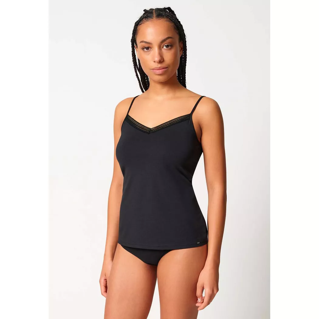SKINY Top NATURAL BEAUTY black schwarz | 38