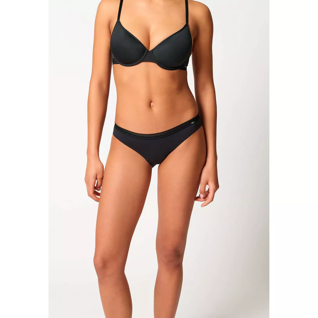 Rioslip SKINY "Smartouch", Damen, Gr. 42, schwarz, Obermaterial: 92% Viskose, 8% Elasthan, normal, Unterhosen, bequem, weich, schön, elastisch, ohne Nähte, Viskosemix