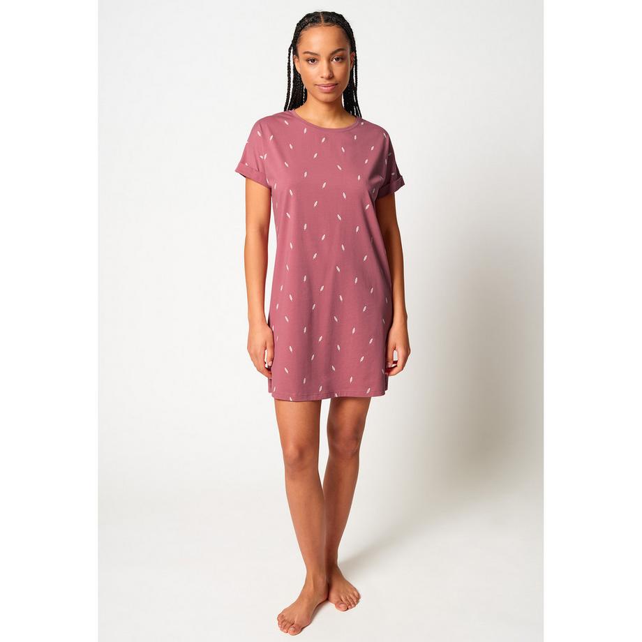 Chemise de nuit, manches courtes