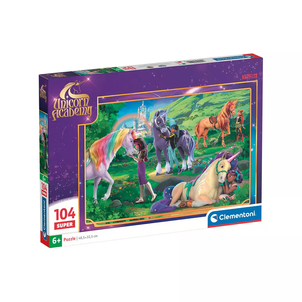 Clementoni - Puzzle Unicorn Academy, 104 Teile, Multicolor 2