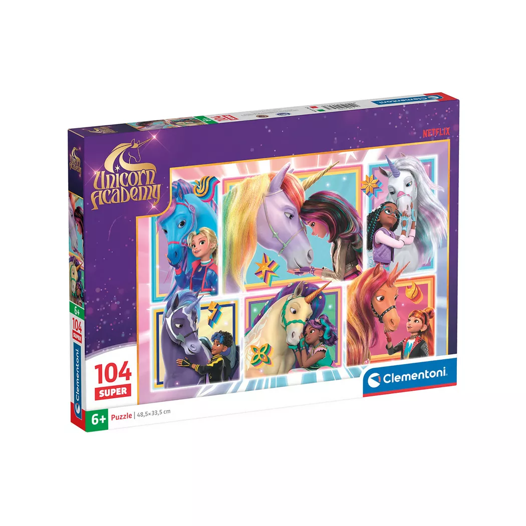 Clementoni - Puzzle Unicorn Academy, 104 Teile, Multicolor 3