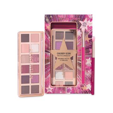 Cherry Icon Shadow Palette and Brush Set