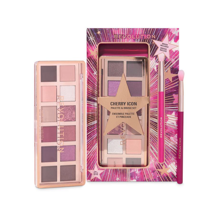 Cherry Icon Shadow Palette and Brush Set