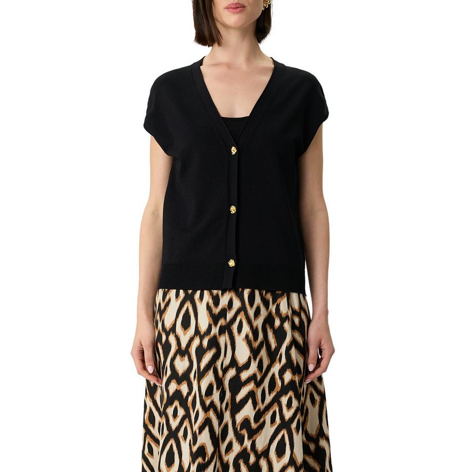 Veste longue en tricot, manches longues