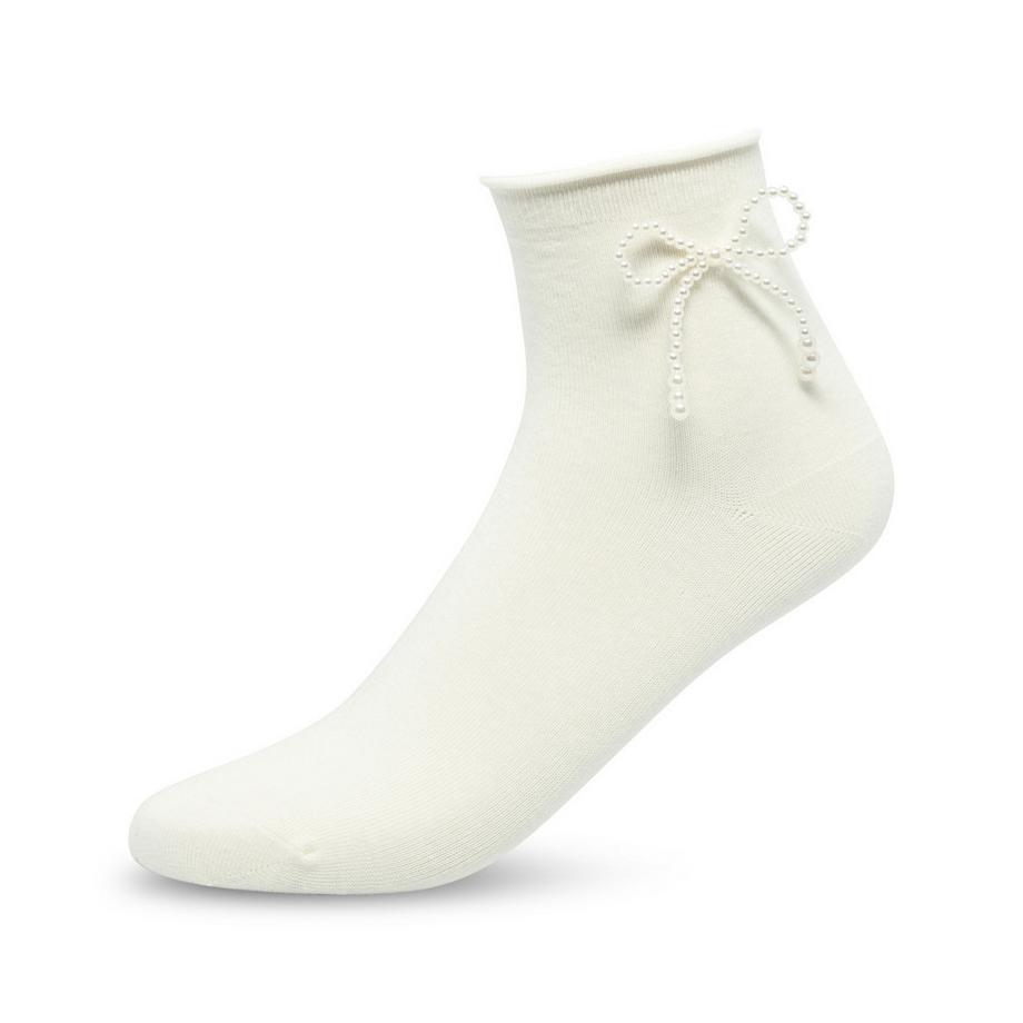 Manor Woman Quarter Bow Embroidery Calze  