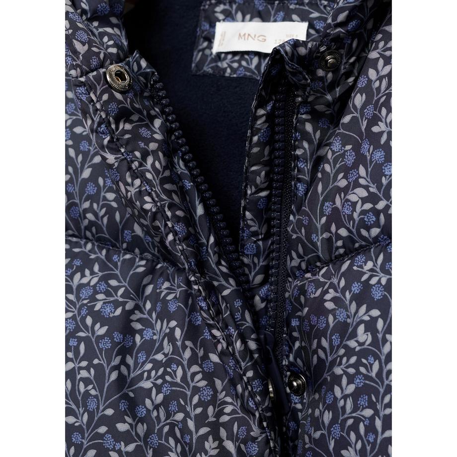 MANGO Kids Anorak Fleuri à Capuche  